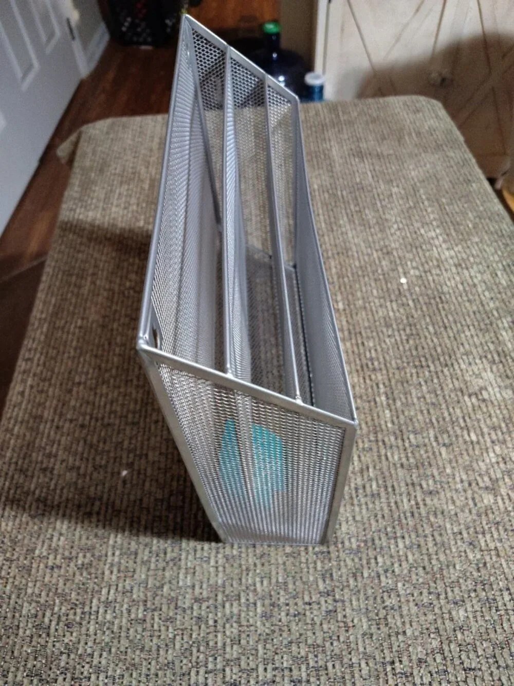 3-Tier Metal Mesh File Holder, Desktop File Box, Magazine & Document Organizer